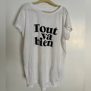 ZADIG & VOLTAIRE "Tout Va Bien" Graphic Tee White - Size S